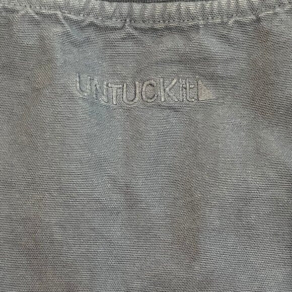UNTUCKit Sweater Men Xlarge Blue Solid 1/4 Zip Pullover Elbow Pads Logo Preppy - Picture 4 of 11
